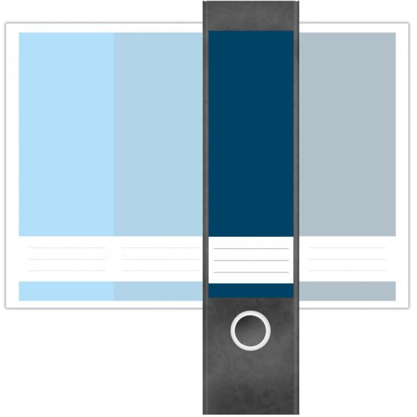 Etiketten für Ordner | Farbmix Blau 10 | 4 breite Aufkleber für Ordnerrücken | Selbstklebende Design Ordneretiketten Rückenschilder