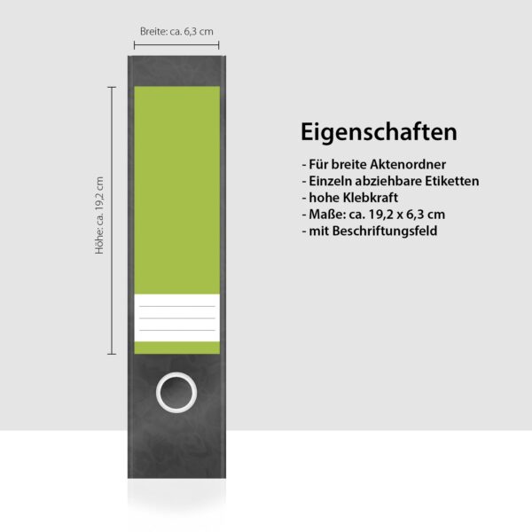 Etiketten für Ordner | Farbmix Modern 2 | 4 breite Aufkleber für Ordnerrücken | Selbstklebende Design Ordneretiketten Rückenschilder