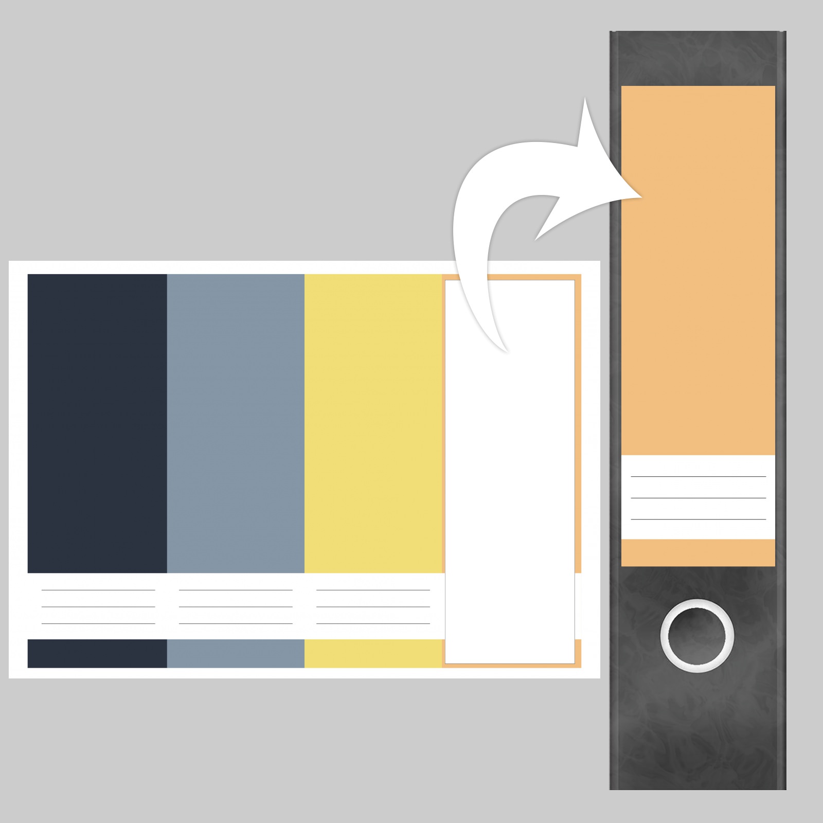 Etiketten für Ordner | Farbmix Modern 3 | 4 breite Aufkleber für Ordnerrücken | Selbstklebende Design Ordneretiketten Rückenschilder 3 Etiketten für Ordner | Farbmix Modern 3 | 4 breite Aufkleber für Ordnerrücken | Selbstklebende Design Ordneretiketten Rückenschilder