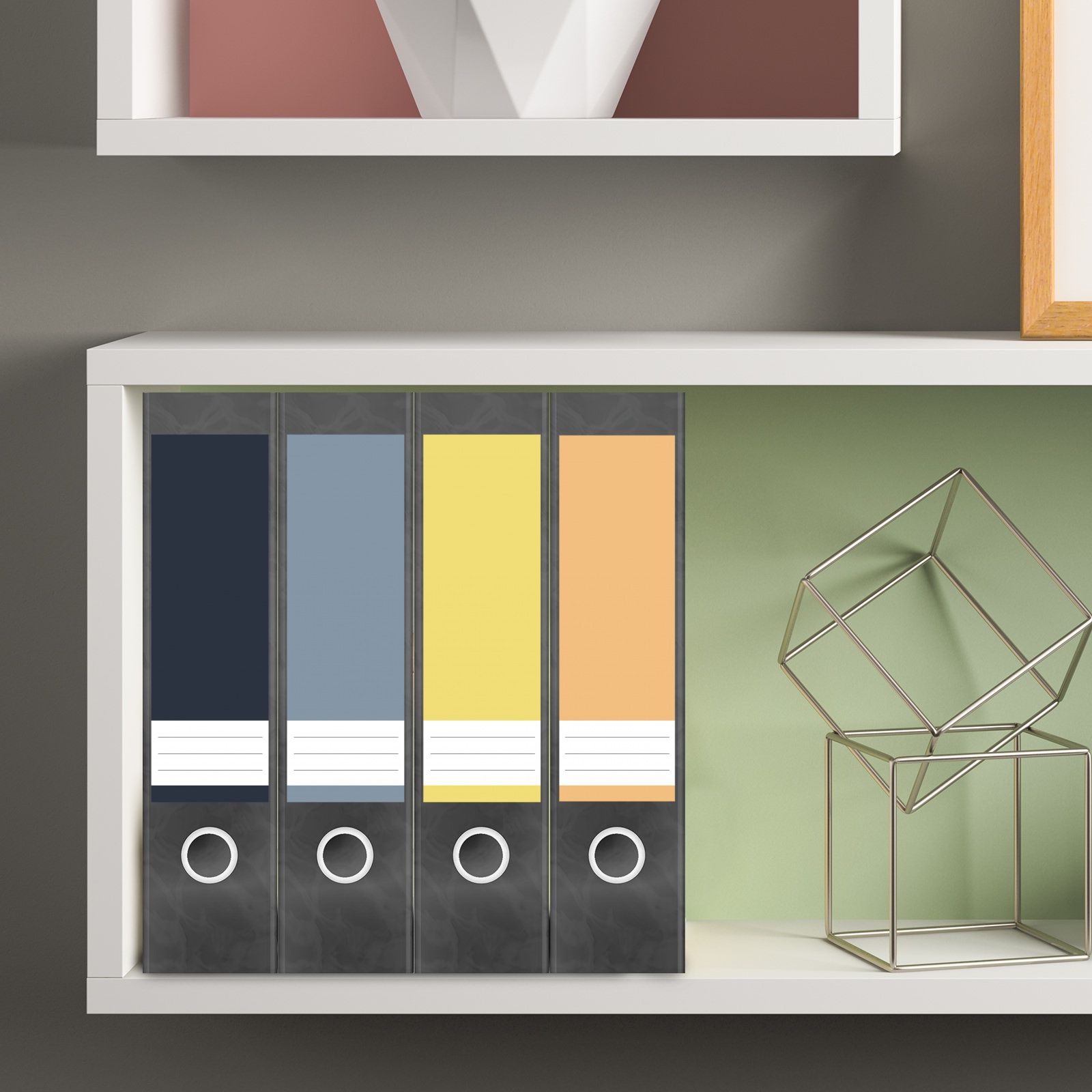 Etiketten für Ordner | Farbmix Modern 3 | 4 breite Aufkleber für Ordnerrücken | Selbstklebende Design Ordneretiketten Rückenschilder 4 Etiketten für Ordner | Farbmix Modern 3 | 4 breite Aufkleber für Ordnerrücken | Selbstklebende Design Ordneretiketten Rückenschilder