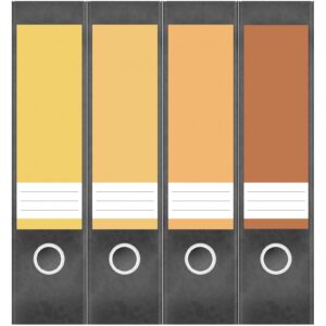 Etiketten für Ordner | Farbmix Modena 5 | 4 breite Aufkleber für Ordnerrücken | Selbstklebende Design Ordneretiketten Rückenschilder