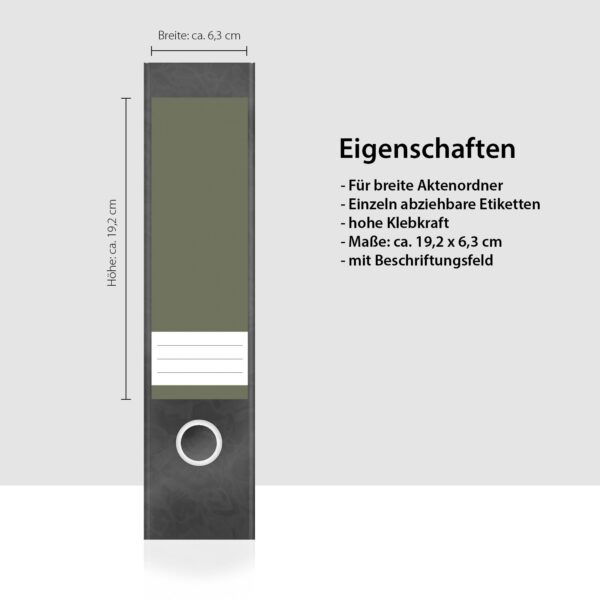 Etiketten für Ordner | Farbmix Modern 6 | 4 breite Aufkleber für Ordnerrücken | Selbstklebende Design Ordneretiketten Rückenschilder