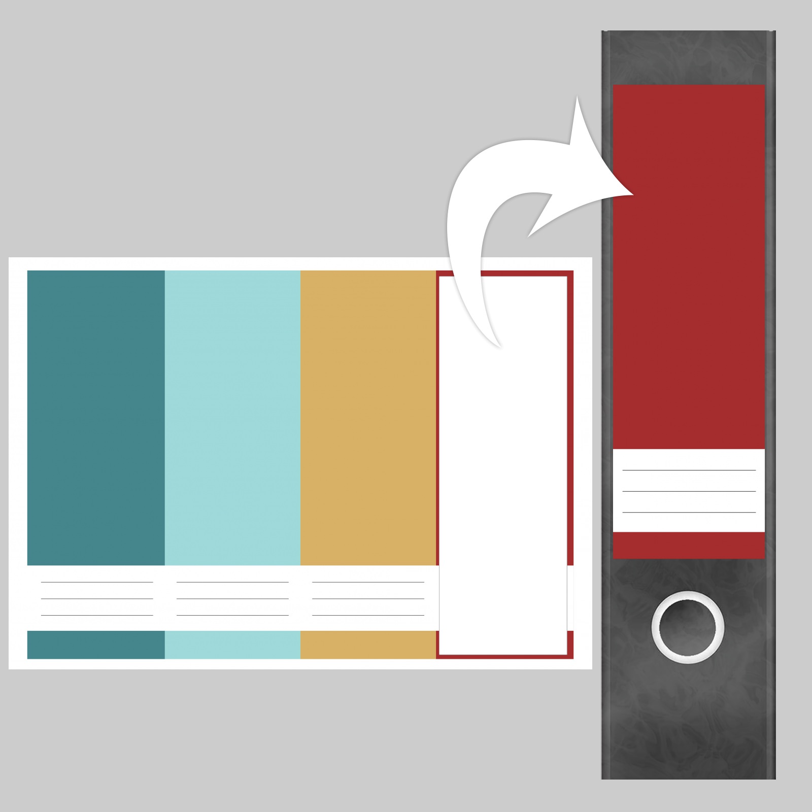 Etiketten für Ordner | Farbmix Modern 7 | 4 breite Aufkleber für Ordnerrücken | Selbstklebende Design Ordneretiketten Rückenschilder 3 Etiketten für Ordner | Farbmix Modern 7 | 4 breite Aufkleber für Ordnerrücken | Selbstklebende Design Ordneretiketten Rückenschilder