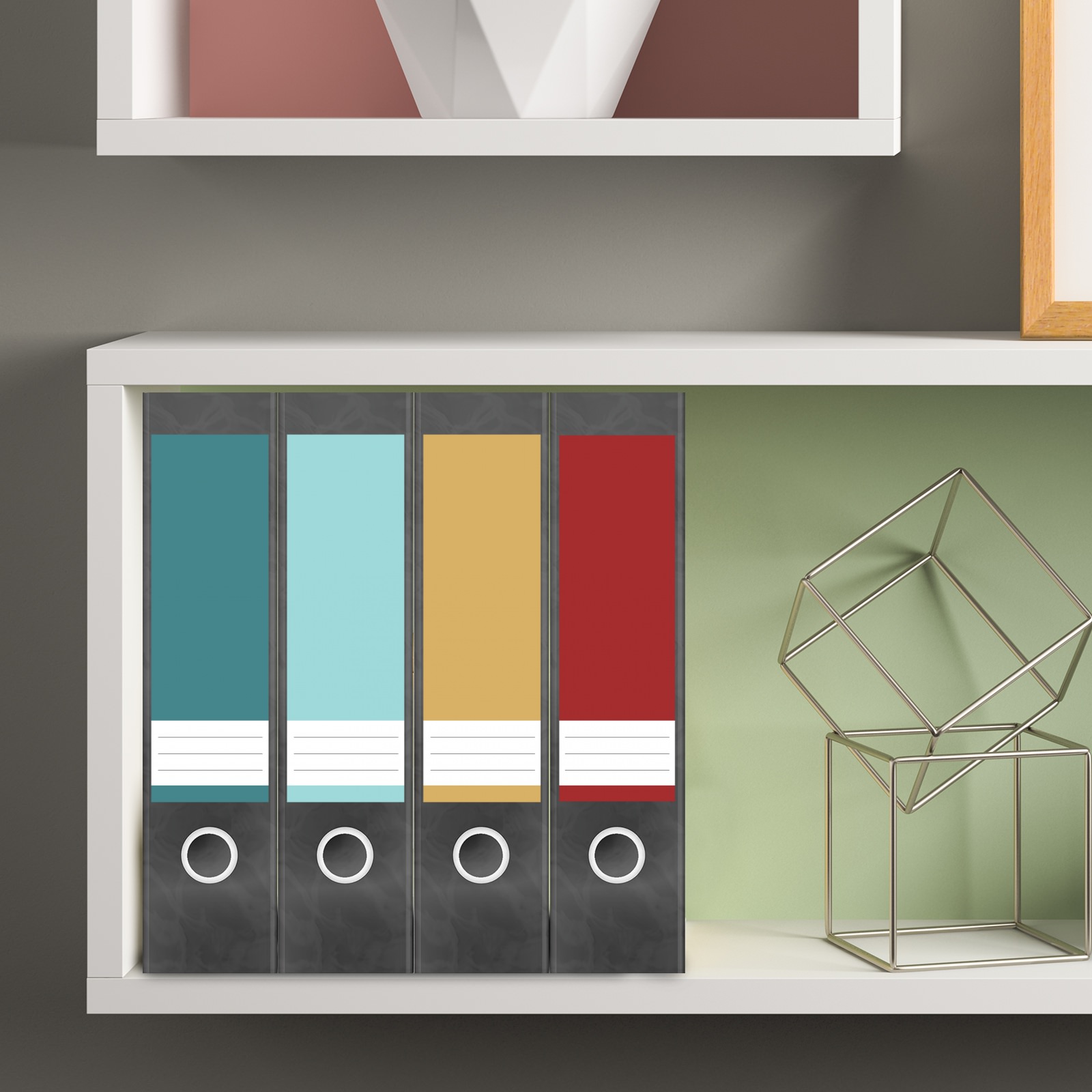 Etiketten für Ordner | Farbmix Modern 7 | 4 breite Aufkleber für Ordnerrücken | Selbstklebende Design Ordneretiketten Rückenschilder 4 Etiketten für Ordner | Farbmix Modern 7 | 4 breite Aufkleber für Ordnerrücken | Selbstklebende Design Ordneretiketten Rückenschilder