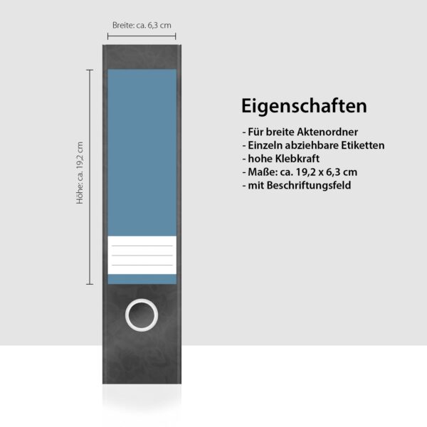 Etiketten für Ordner | Farbmix Modern 9 | 4 breite Aufkleber für Ordnerrücken | Selbstklebende Design Ordneretiketten Rückenschilder