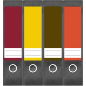 Etiketten für Ordner | Farbmix Waldboden | 4 breite Aufkleber für Ordnerrücken | Selbstklebende Design Ordneretiketten Rückenschilder