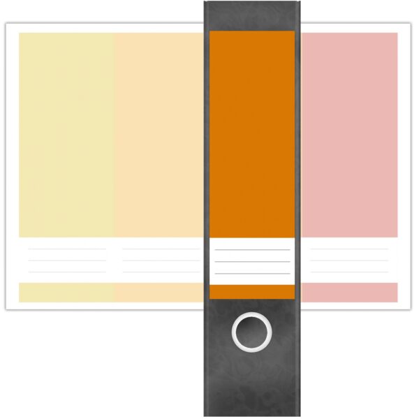 Etiketten für Ordner | Farbmix Gedeckte Farben | 4 breite Aufkleber für Ordnerrücken | Selbstklebende Design Ordneretiketten Rückenschilder