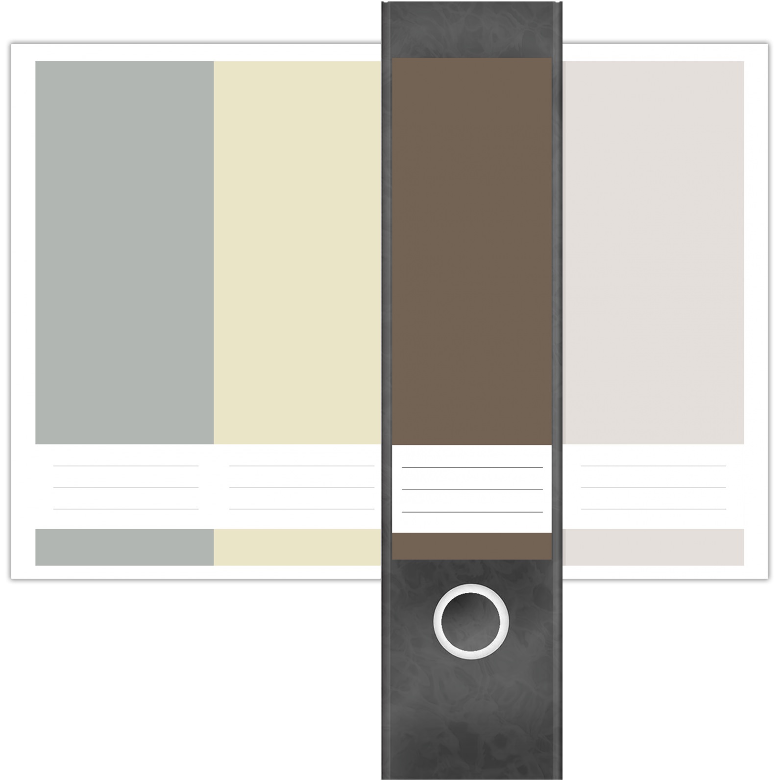 Etiketten für Ordner | Farbmix Dezent | 4 breite Aufkleber für Ordnerrücken | Selbstklebende Design Ordneretiketten Rückenschilder 2 Etiketten für Ordner | Farbmix Dezent | 4 breite Aufkleber für Ordnerrücken | Selbstklebende Design Ordneretiketten Rückenschilder