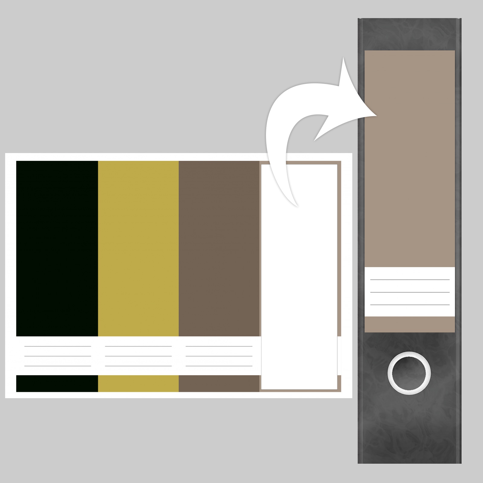 Etiketten für Ordner | Farbmix Dezent | 4 breite Aufkleber für Ordnerrücken | Selbstklebende Design Ordneretiketten Rückenschilder 3 Etiketten für Ordner | Farbmix Dezent | 4 breite Aufkleber für Ordnerrücken | Selbstklebende Design Ordneretiketten Rückenschilder