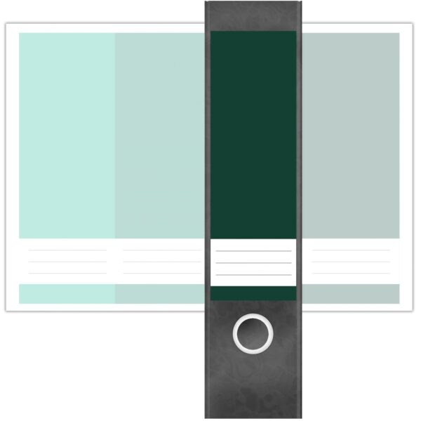Etiketten für Ordner | Farbmix Türkise Farben | 4 breite Aufkleber für Ordnerrücken | Selbstklebende Design Ordneretiketten Rückenschilder