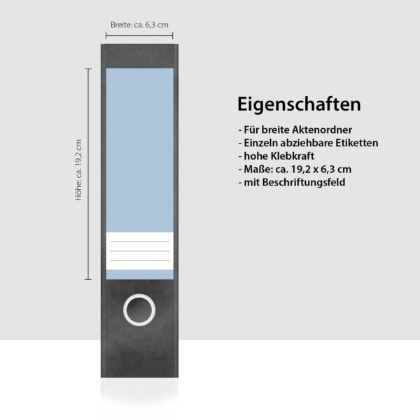 Etiketten für Ordner | Farbmix Blau Grün 2 | 4 breite Aufkleber für Ordnerrücken | Selbstklebende Design Ordneretiketten Rückenschilder