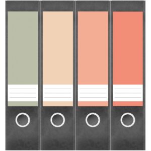 Etiketten für Ordner | Farbmix Baby | 4 breite Aufkleber für Ordnerrücken | Selbstklebende Design Ordneretiketten Rückenschilder