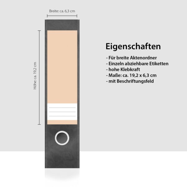 Etiketten für Ordner | Farbmix Baby | 4 breite Aufkleber für Ordnerrücken | Selbstklebende Design Ordneretiketten Rückenschilder