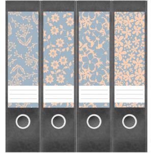 Etiketten für Ordner | Deko 3 Muster Mix | 4 breite Aufkleber für Ordnerrücken | Selbstklebende Design Ordneretiketten Rückenschilder