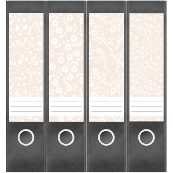 Etiketten für Ordner | Deko 6 Muster Mix | 4 breite Aufkleber für Ordnerrücken | Selbstklebende Design Ordneretiketten Rückenschilder