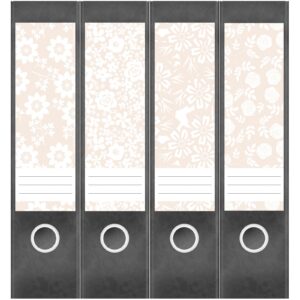 Etiketten für Ordner | Deko 7 Muster Mix | 4 breite Aufkleber für Ordnerrücken | Selbstklebende Design Ordneretiketten Rückenschilder