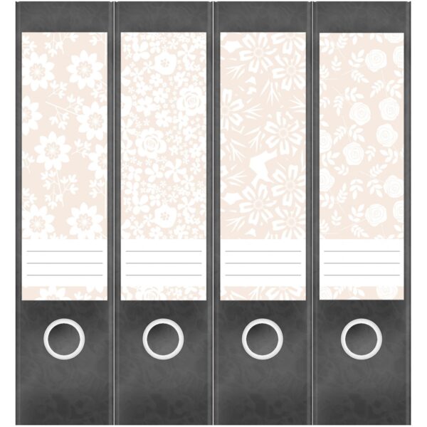 Etiketten für Ordner | Deko 7 Muster Mix | 4 breite Aufkleber für Ordnerrücken | Selbstklebende Design Ordneretiketten Rückenschilder