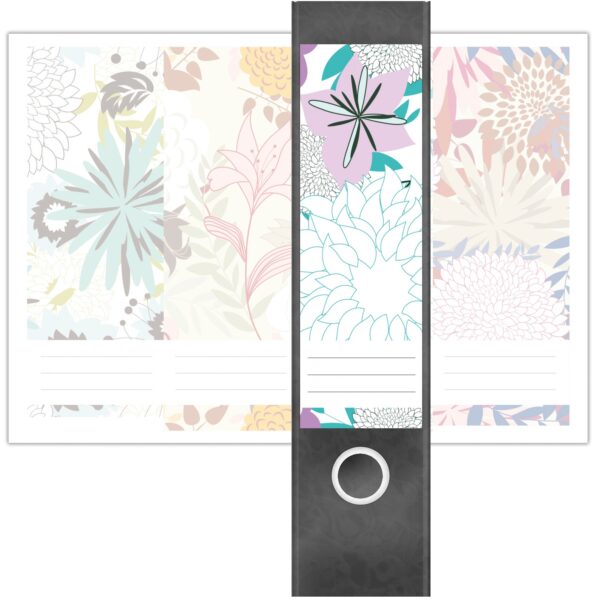 Etiketten für Ordner | Deko 10 Muster Mix | 4 breite Aufkleber für Ordnerrücken | Selbstklebende Design Ordneretiketten Rückenschilder