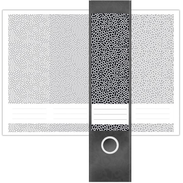 Etiketten für Ordner | Deko 13 Muster Mix | 4 breite Aufkleber für Ordnerrücken | Selbstklebende Design Ordneretiketten Rückenschilder
