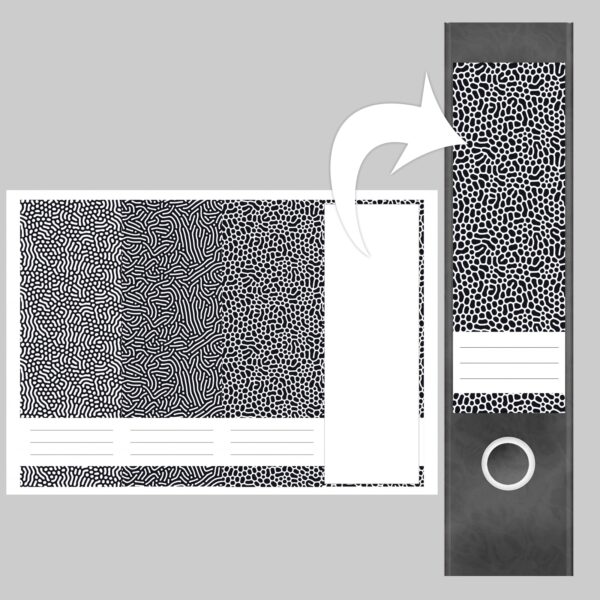 Etiketten für Ordner | Deko 13 Muster Mix | 4 breite Aufkleber für Ordnerrücken | Selbstklebende Design Ordneretiketten Rückenschilder