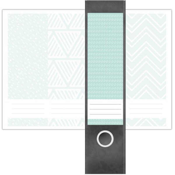 Etiketten für Ordner | Deko 15 Muster Mix | 4 breite Aufkleber für Ordnerrücken | Selbstklebende Design Ordneretiketten Rückenschilder