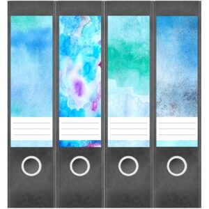 Etiketten für Ordner | Deko 28 Muster Mix | 4 breite Aufkleber für Ordnerrücken | Selbstklebende Design Ordneretiketten Rückenschilder