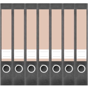 Etiketten für Ordner | Braun 7 | 7 Aufkleber für schmale Ordnerrücken | Selbstklebende Design Ordneretiketten Rückenschilder