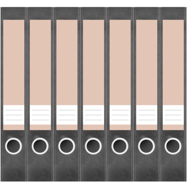 Etiketten für Ordner | Braun 7 | 7 Aufkleber für schmale Ordnerrücken | Selbstklebende Design Ordneretiketten Rückenschilder