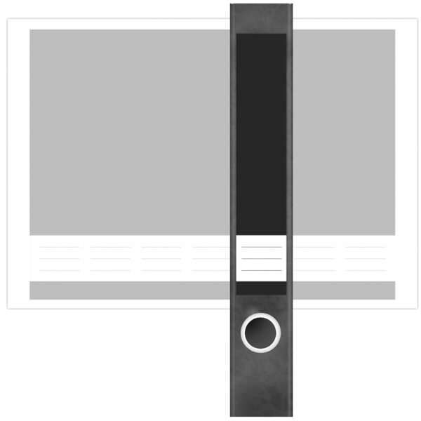 Etiketten für Ordner | Grau 1 | 7 Aufkleber für schmale Ordnerrücken | Selbstklebende Design Ordneretiketten Rückenschilder