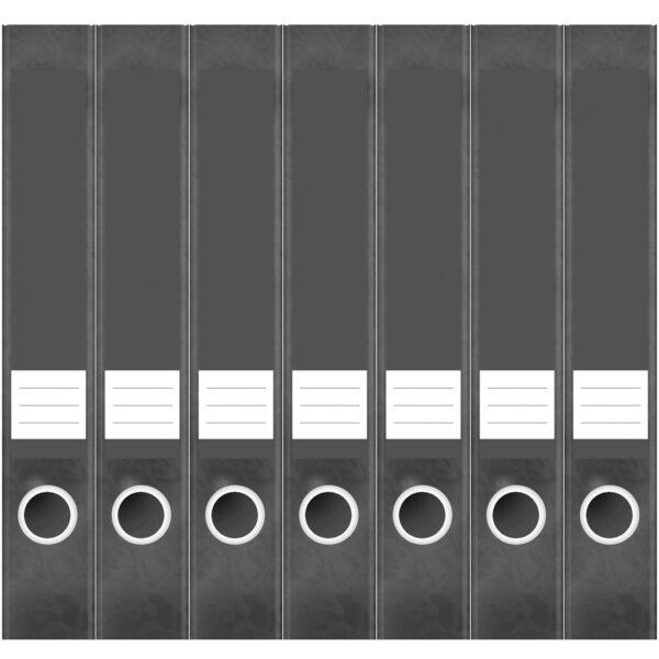 Etiketten für Ordner | Grau 3 | 7 Aufkleber für schmale Ordnerrücken | Selbstklebende Design Ordneretiketten Rückenschilder