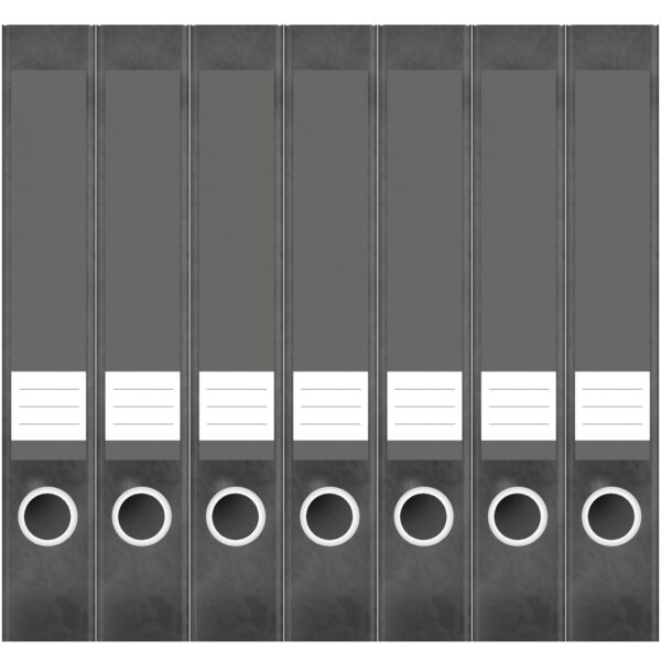 Etiketten für Ordner | Grau 4 | 7 Aufkleber für schmale Ordnerrücken | Selbstklebende Design Ordneretiketten Rückenschilder