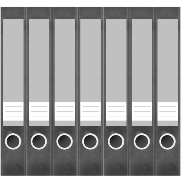 Etiketten für Ordner | Grau 7 | 7 Aufkleber für schmale Ordnerrücken | Selbstklebende Design Ordneretiketten Rückenschilder