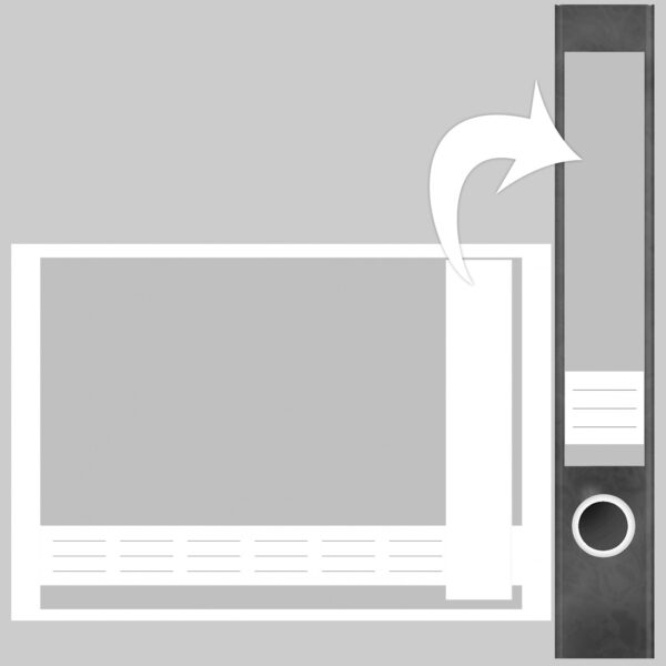 Etiketten für Ordner | Grau 7 | 7 Aufkleber für schmale Ordnerrücken | Selbstklebende Design Ordneretiketten Rückenschilder