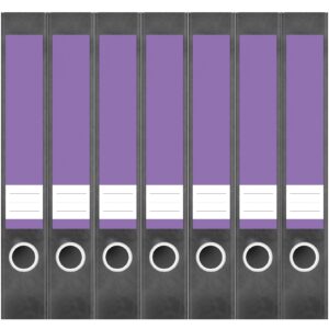 Etiketten für Ordner | Lila 4 | 7 Aufkleber für schmale Ordnerrücken | Selbstklebende Design Ordneretiketten Rückenschilder