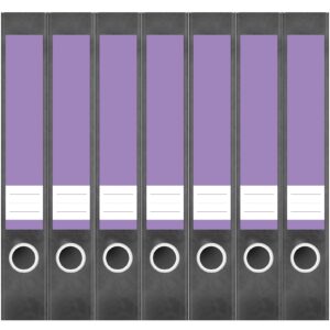 Etiketten für Ordner | Lila 5 | 7 Aufkleber für schmale Ordnerrücken | Selbstklebende Design Ordneretiketten Rückenschilder