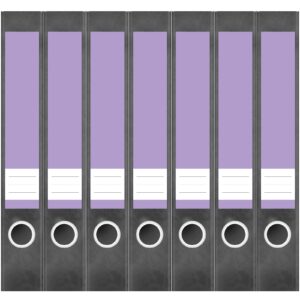 Etiketten für Ordner | Lila 6 | 7 Aufkleber für schmale Ordnerrücken | Selbstklebende Design Ordneretiketten Rückenschilder