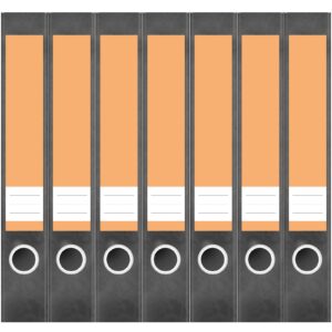 Etiketten für Ordner | Orange 4 | 7 Aufkleber für schmale Ordnerrücken | Selbstklebende Design Ordneretiketten Rückenschilder