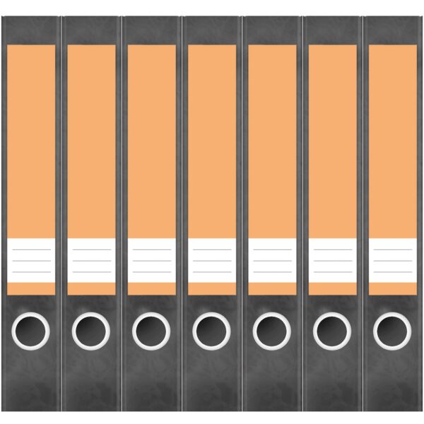Etiketten für Ordner | Orange 4 | 7 Aufkleber für schmale Ordnerrücken | Selbstklebende Design Ordneretiketten Rückenschilder