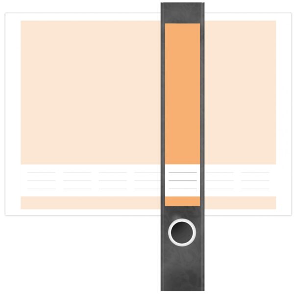 Etiketten für Ordner | Orange 4 | 7 Aufkleber für schmale Ordnerrücken | Selbstklebende Design Ordneretiketten Rückenschilder