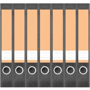 Etiketten für Ordner | Orange 5 | 7 Aufkleber für schmale Ordnerrücken | Selbstklebende Design Ordneretiketten Rückenschilder
