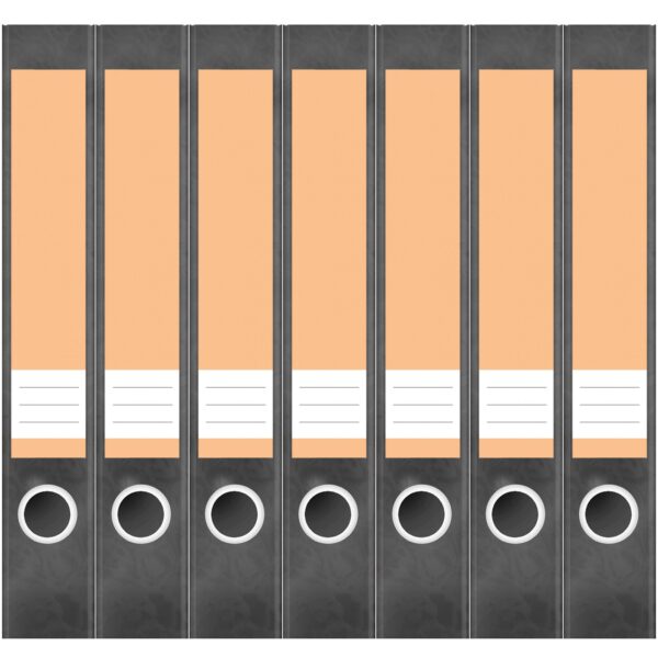 Etiketten für Ordner | Orange 5 | 7 Aufkleber für schmale Ordnerrücken | Selbstklebende Design Ordneretiketten Rückenschilder