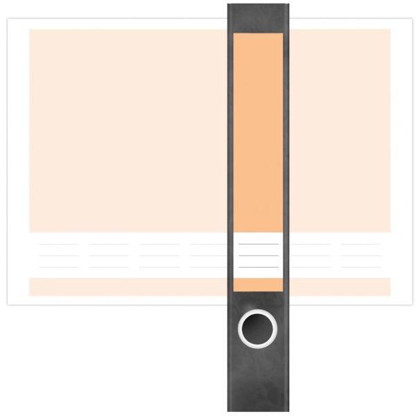 Etiketten für Ordner | Orange 5 | 7 Aufkleber für schmale Ordnerrücken | Selbstklebende Design Ordneretiketten Rückenschilder
