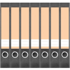 Etiketten für Ordner | Orange 6 | 7 Aufkleber für schmale Ordnerrücken | Selbstklebende Design Ordneretiketten Rückenschilder
