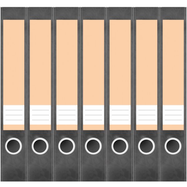 Etiketten für Ordner | Orange 6 | 7 Aufkleber für schmale Ordnerrücken | Selbstklebende Design Ordneretiketten Rückenschilder