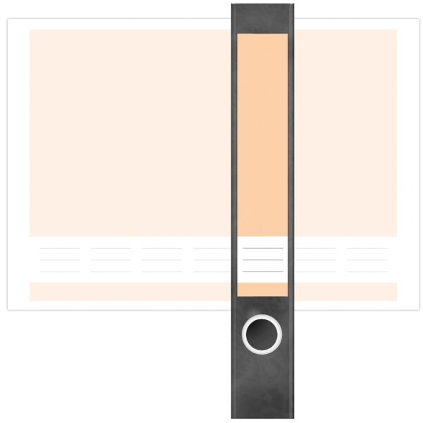 Etiketten für Ordner | Orange 6 | 7 Aufkleber für schmale Ordnerrücken | Selbstklebende Design Ordneretiketten Rückenschilder