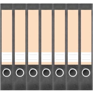 Etiketten für Ordner | Orange 7 | 7 Aufkleber für schmale Ordnerrücken | Selbstklebende Design Ordneretiketten Rückenschilder