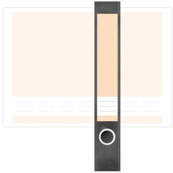 Etiketten für Ordner | Orange 7 | 7 Aufkleber für schmale Ordnerrücken | Selbstklebende Design Ordneretiketten Rückenschilder