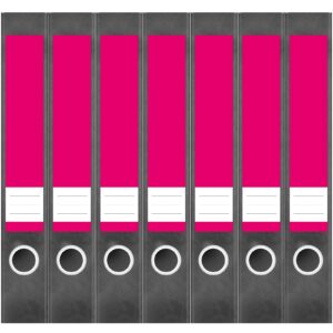 Etiketten für Ordner | Rosa 1 | 7 Aufkleber für schmale Ordnerrücken | Selbstklebende Design Ordneretiketten Rückenschilder