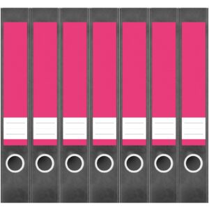 Etiketten für Ordner | Rosa 2 | 7 Aufkleber für schmale Ordnerrücken | Selbstklebende Design Ordneretiketten Rückenschilder