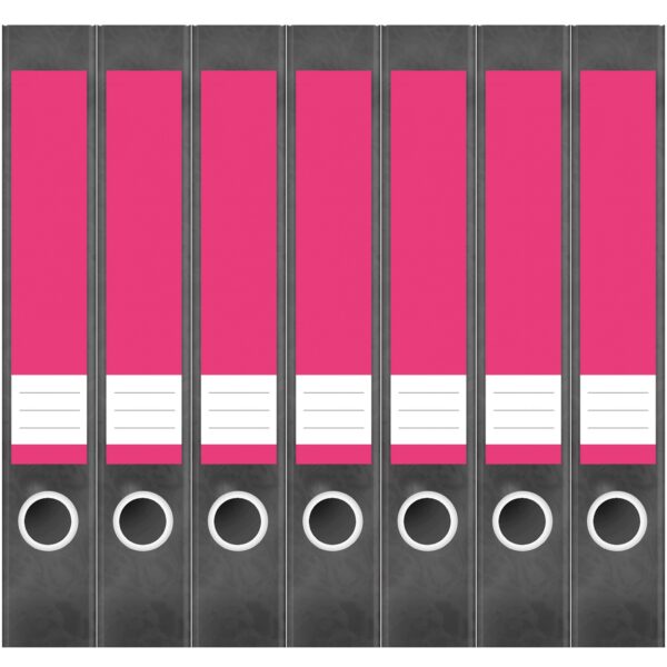 Etiketten für Ordner | Rosa 2 | 7 Aufkleber für schmale Ordnerrücken | Selbstklebende Design Ordneretiketten Rückenschilder